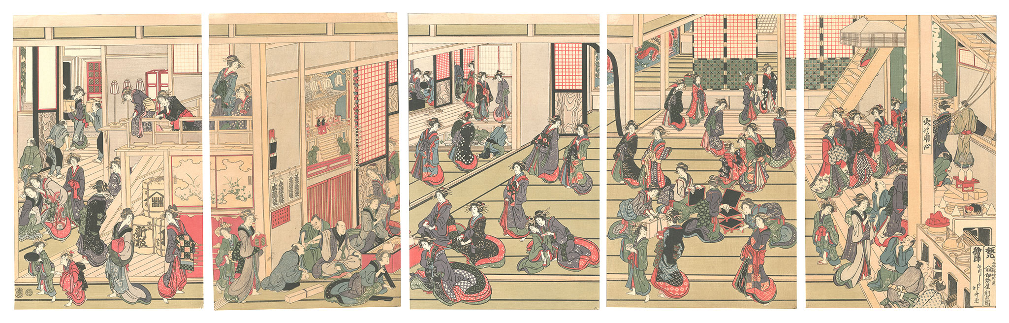 Hokusai “New Year's Day at the Ogiya Brothel, Yoshiwara【Reproduction】”