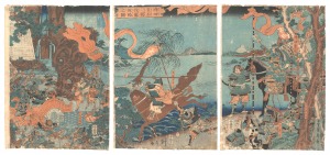 Sadahide / Empress Jingu Attacks the Three Korean Kingdoms [神功皇后三韓伐隨就給之図]