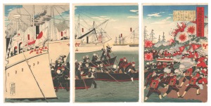 Unknown / The Japanese Fleet Attacks on Weihaiwei [日本艦隊威海衛攻撃之図]