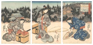 Toyokuni III Group of Pilgrims Going to the......
