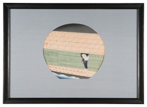 Komura Settai / Uchiwa-e: Night Rain