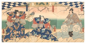 Kunihisa / Kabuki Play: Chie no Haru Tosa-e no Sayaate [鶴春土佐画鞘当]