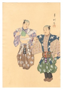 山口蓼州「狂言画大観 百種之内 鍋八撥」