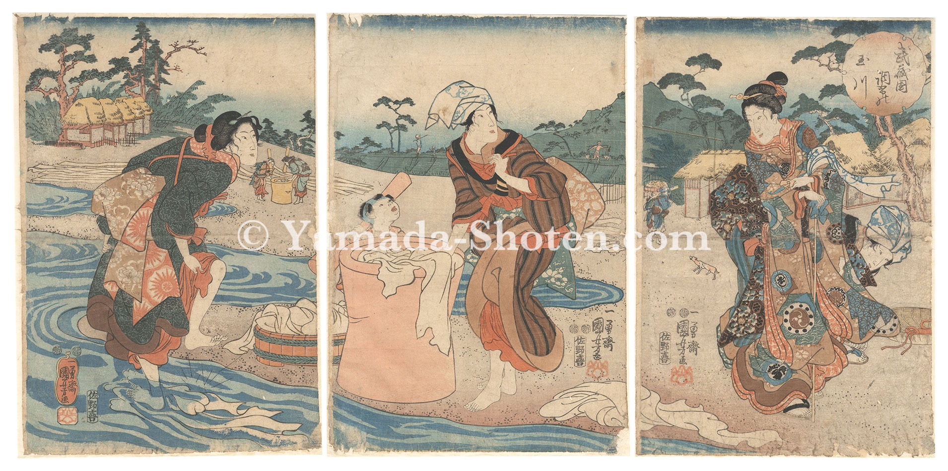 Kuniyoshi “The Chofu Jewel River in Musashi Province”