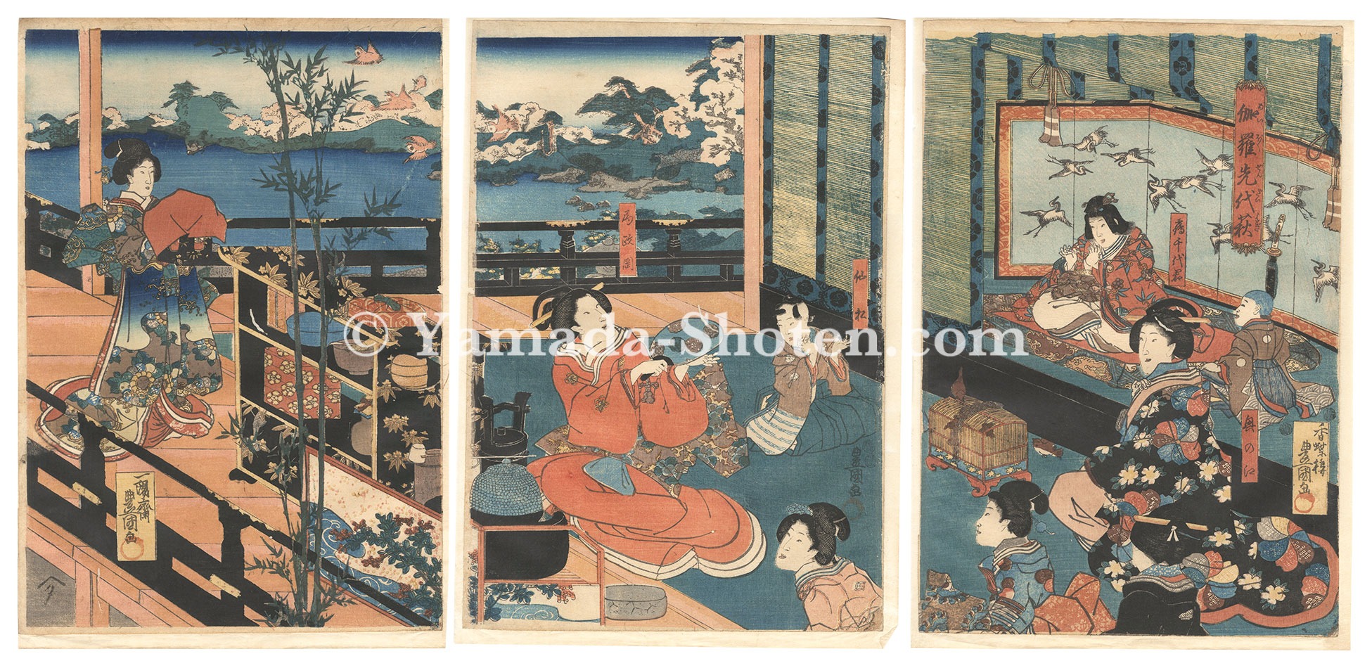 Toyokuni III “Scene in the Play Meiboku Sendai Hagi”