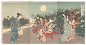 周延「やまと風俗園の夜景」