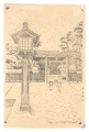 Meiji Shrine (key block print)