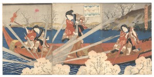 Toyokuni III / The Origin of the Three Shrines at the Miyato River [宮戸川三社の由来]