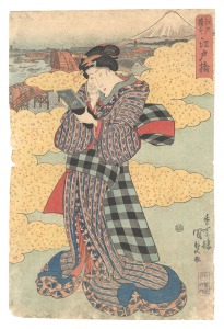<strong>Kunisada I</strong><br>Bridges in Edo / Edobashi Brid......