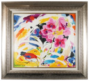 Takama Soshichi / Vanda Orchid and Honeycreeper