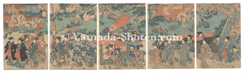 Kunisada I “The Procession of a Princess Bride Riding in the Palanquin”
