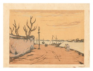 深沢索一「新東京百景　築地」