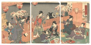 豊国三代「当世四季之詠　冬之部」