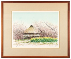 Village with Apricot Blossoms,......